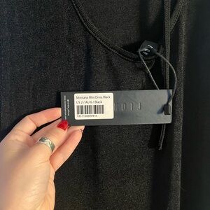 Princess Polly Montana mini dress black size 2 new with tags